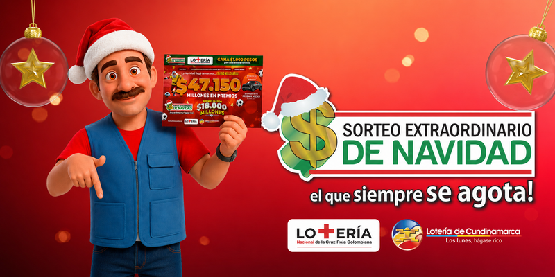 Más de $47.150 millones en premios entregará el Sorteo Extraordinario de Navidad este sábado