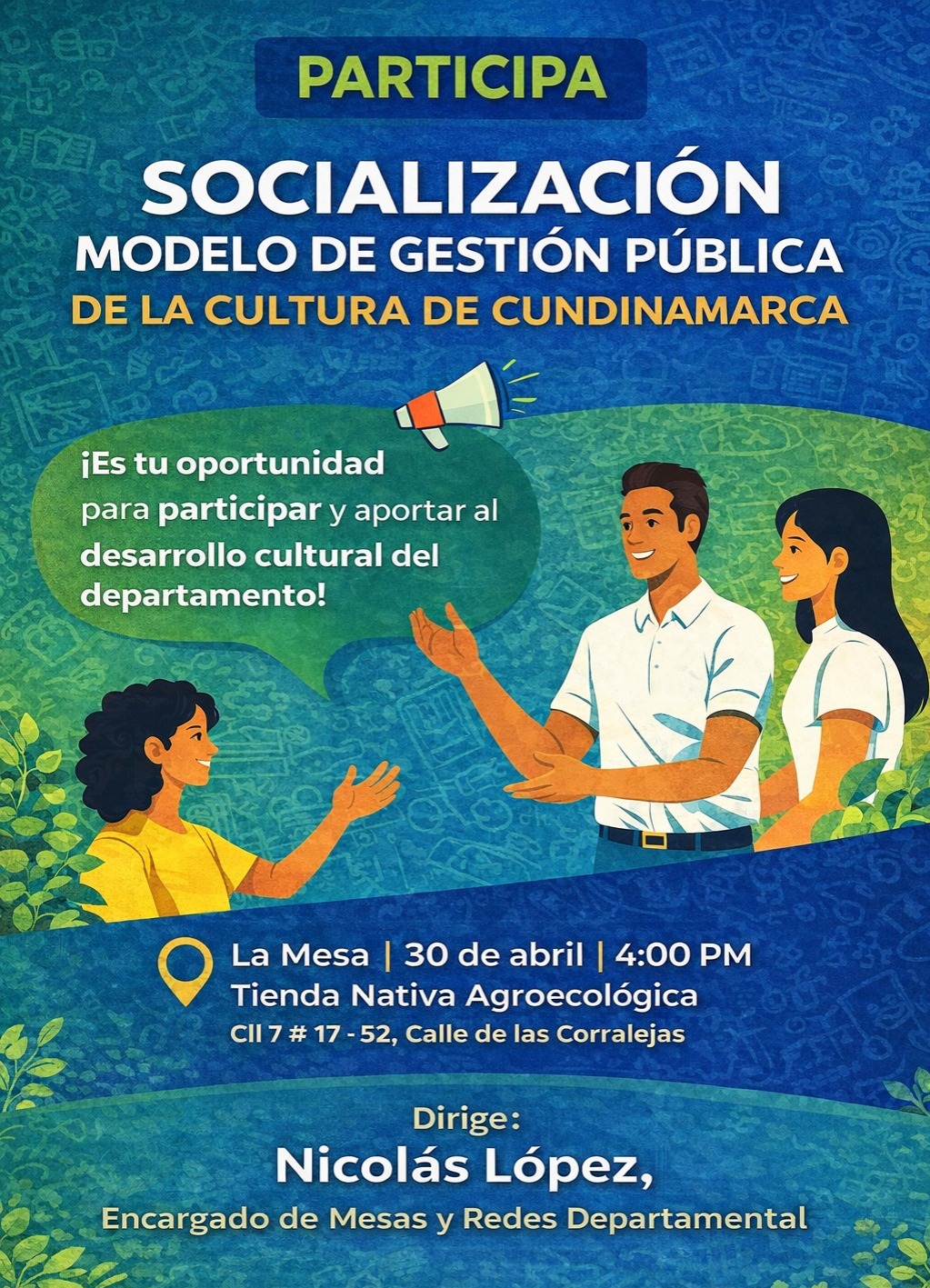 Socialización: Modelo de gestión pública de la cultura de cundinamarca.