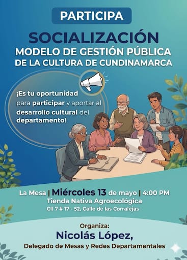 Socialización Modelo de Gestión pública de la Cultura en Cundinamarca